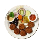 Falafil With Salad & Tahini Sauce (5Pcs)